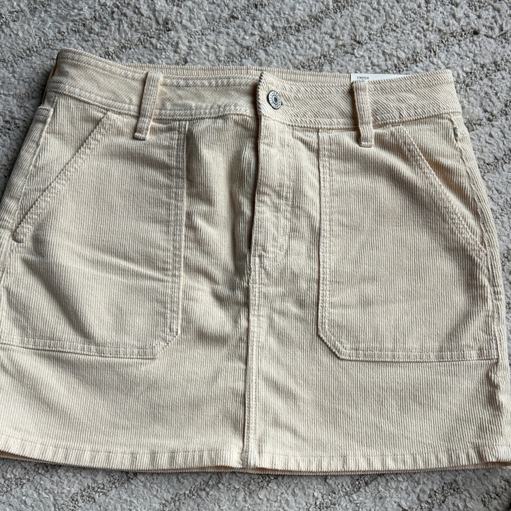 American Eagle Outfitters Beige Corduroy Skirt